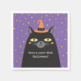 Cute Cat Kids Halloween fest Pappersservett