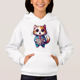 Cute Cat Kids Hoodie - Helt Mysigt och Roligt T Shirt