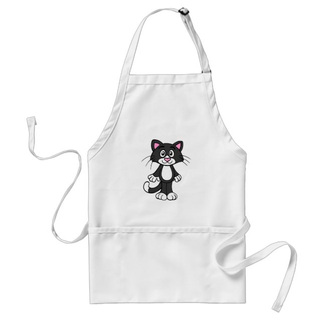 CUTE CAT KITCHEN APRON FÖRKLÄDE (Framsidan)