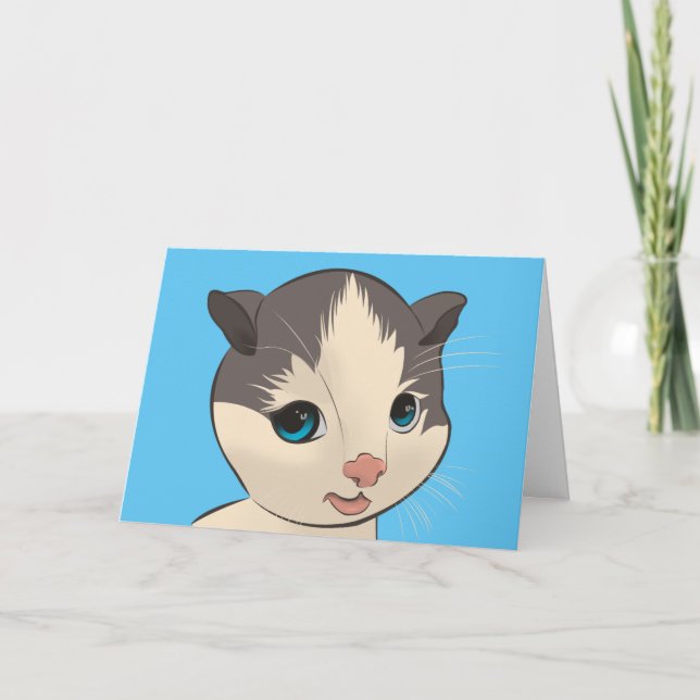 CUTE CAT KITTEN-anteckningskort Anteckningskort (Framsida)