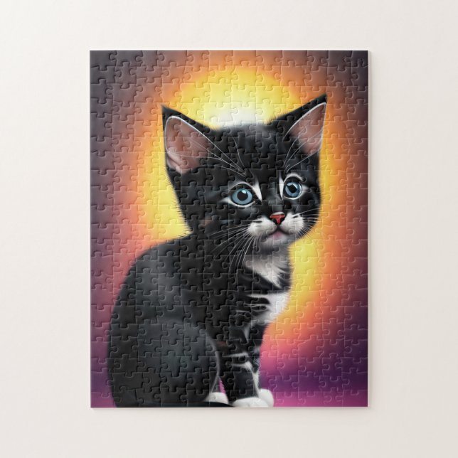 CUTE CAT KITTEN ART JIGSAW PUZZLE PUSSEL (Vertikal)