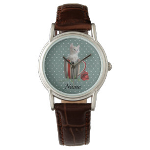 Cute Cat Kitten Djurälskares Gift Armbandsur