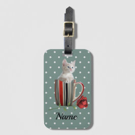 Cute Cat Kitten Djurälskares Gift Bagagebricka
