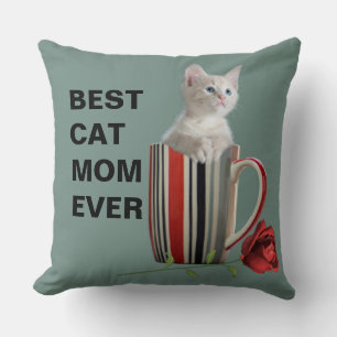 Cute Cat Kitten Djurälskares Gift Kudde
