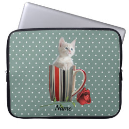 Cute Cat Kitten Djurälskares Gift Laptop Fodral