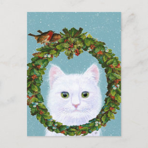 Cute Cat Kitten God God-Helgdag Vykort
