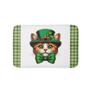 Cute cat/kitten Saint patrick's day Badrumsmatta