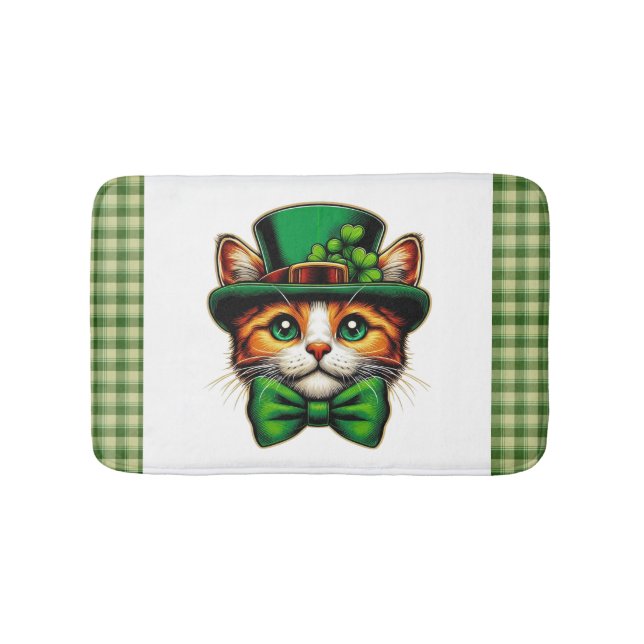 Cute cat/kitten Saint patrick's day Badrumsmatta (Framsidan)