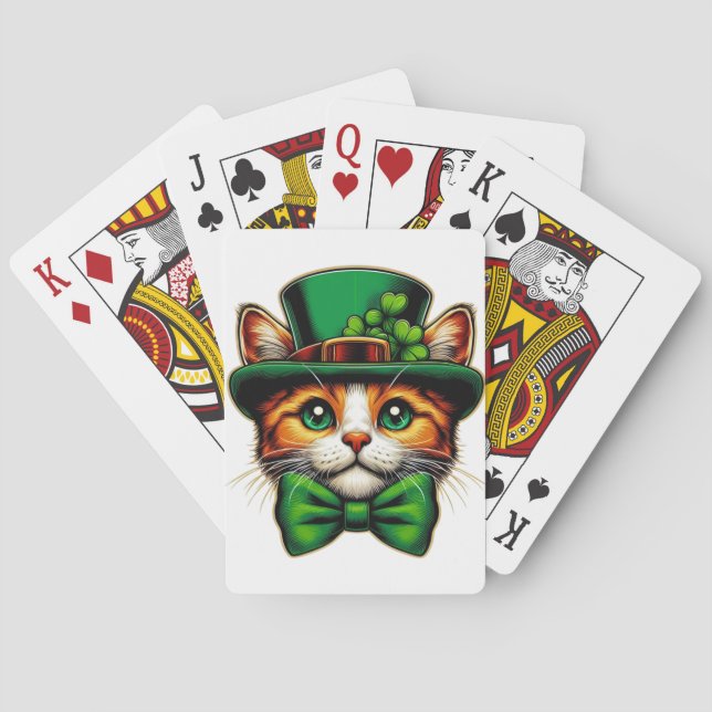 Cute cat/kitten Saint patrick's day Casinokort (Baksidan)