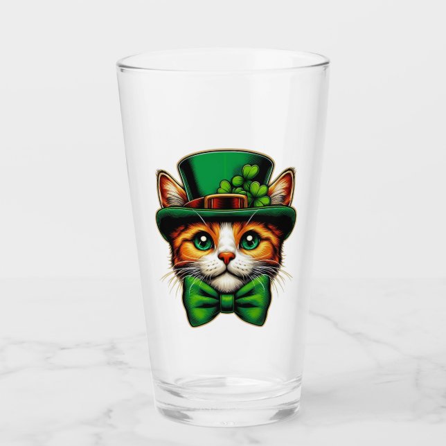 Cute cat/kitten Saint patrick's day Glaskopp (Framsida)