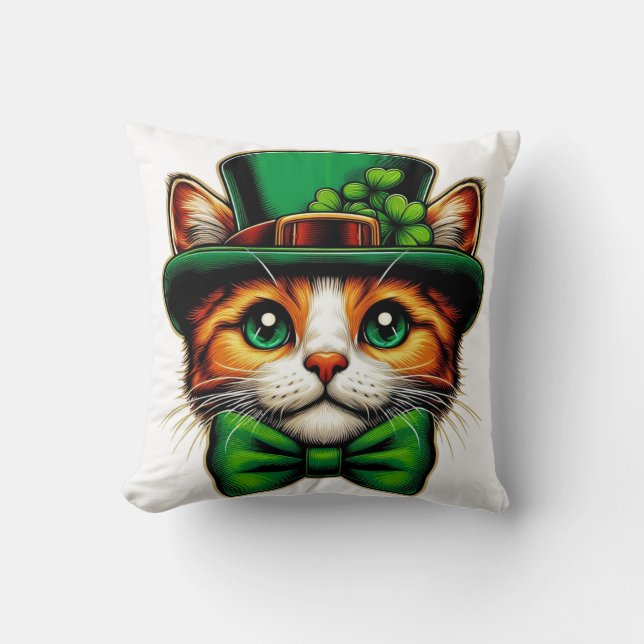 Cute cat/kitten Saint patrick's day Kudde (Framsida)