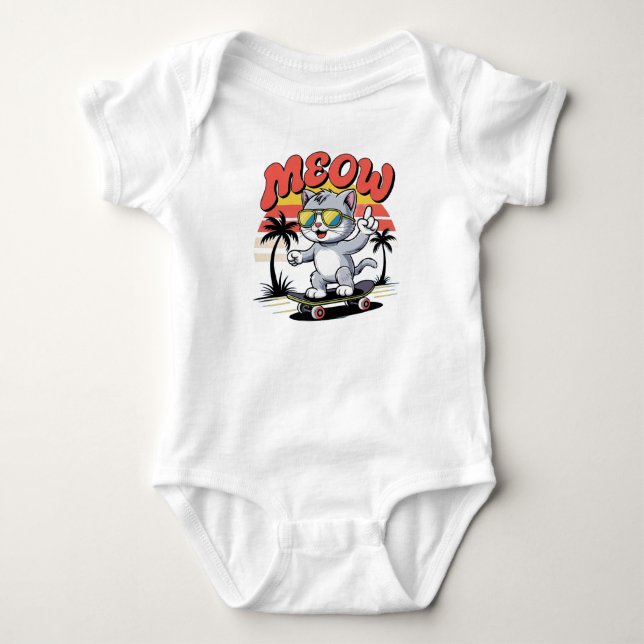 Cute cat leker i trevlig fält t shirt (Framsida)