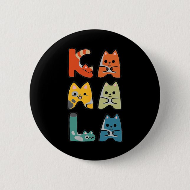 Cute Cat Lettering Positive Knapp (Framsida)