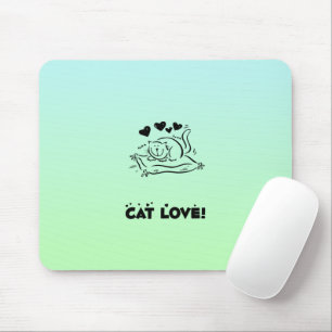 Cute Cat, Little Cat, Kattunge, Kitten, Hearts Musmatta