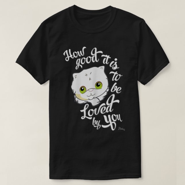 Cute Cat Love Quote Design T Shirt (Design framsida)