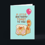Cute Cat Lover Birthday Toast Funny Food Pun Kort<br><div class="desc">Lustigt och sött födelsedagskort för dem som slår kärlek och humor. Perfekt för att önska dina vänner och din familj grattis på födelsedagen. Besök vår butik om du vill ha mer födelsedagskort. Du hittar något coola,  humoristiskt och ibland sarkastiskt födelsedagskort för din speciella.</div>