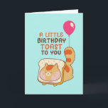 Cute Cat Lover Birthday Toast Funny Food Pun Kort<br><div class="desc">Lustigt och sött födelsedagskort för dem som slår kärlek och humor. Perfekt för att önska dina vänner och din familj grattis på födelsedagen. Besök vår butik om du vill ha mer födelsedagskort. Du hittar något coola,  humoristiskt och ibland sarkastiskt födelsedagskort för din speciella.</div>