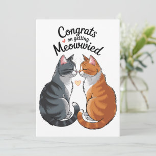 Cute Cat Lover Bröllop Grattis Förlovning Inbjudningar