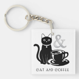 Cute Cat Lover Coffee Älskare Black and White