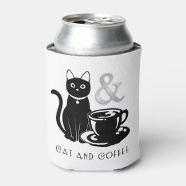 Cute Cat Lover Coffee Älskare Black and White