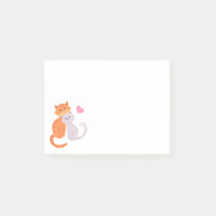 Cute Cat Lover Grått Kattunge Kitten Kärlek Oran Post-it Block
