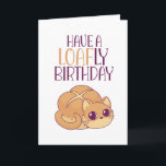 Cute Cat Lover Loaf of Bread Pun Funny Birthday Kort<br><div class="desc">Lustigt och sött födelsedagskort för dem som slår kärlek och humor. Perfekt för att önska dina vänner och din familj grattis på födelsedagen. Besök vår butik om du vill ha mer födelsedagskort. Du hittar något coola,  humoristiskt och ibland sarkastiskt födelsedagskort för din speciella.</div>