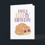 Cute Cat Lover Loaf of Bread Pun Funny Birthday Kort<br><div class="desc">Lustigt och sött födelsedagskort för dem som slår kärlek och humor. Perfekt för att önska dina vänner och din familj grattis på födelsedagen. Besök vår butik om du vill ha mer födelsedagskort. Du hittar något coola,  humoristiskt och ibland sarkastiskt födelsedagskort för din speciella.</div>