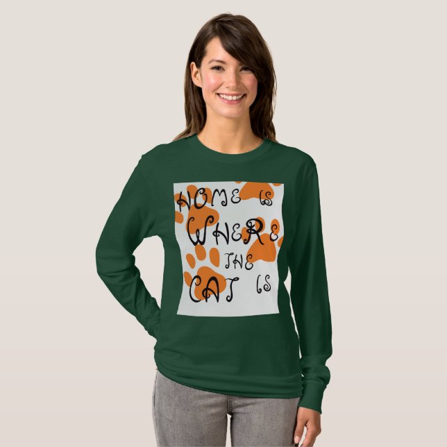 Cute Cat Lover T-Shirt - Kattdjurets inspirerade d (Hel framsida)