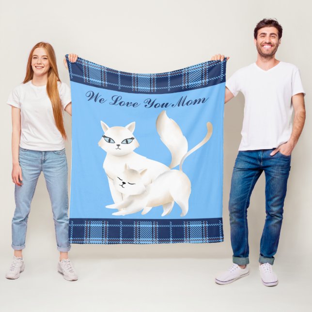 Cute cat lovers animal fleecefilt (På plats)