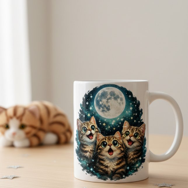  Cute Cat Lover's Celestial Coffee Cup Kaffemugg (Skapare uppladdad)