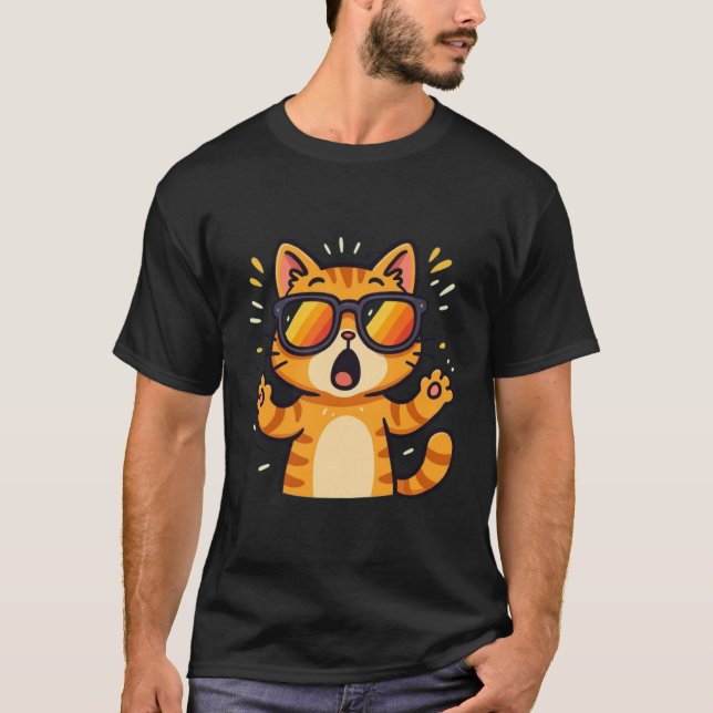 Cute Cat Lovers Funny Tee (Framsida)