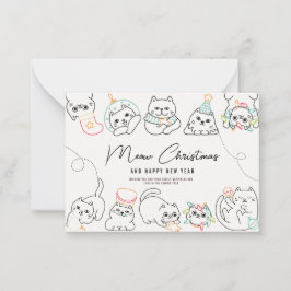 Cute Cat Lovers Helgdagar Personlig jul Anteckningskort