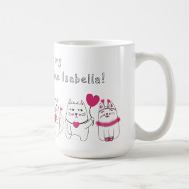 Cute Cat Lovers Valentindagen Kaffemugg