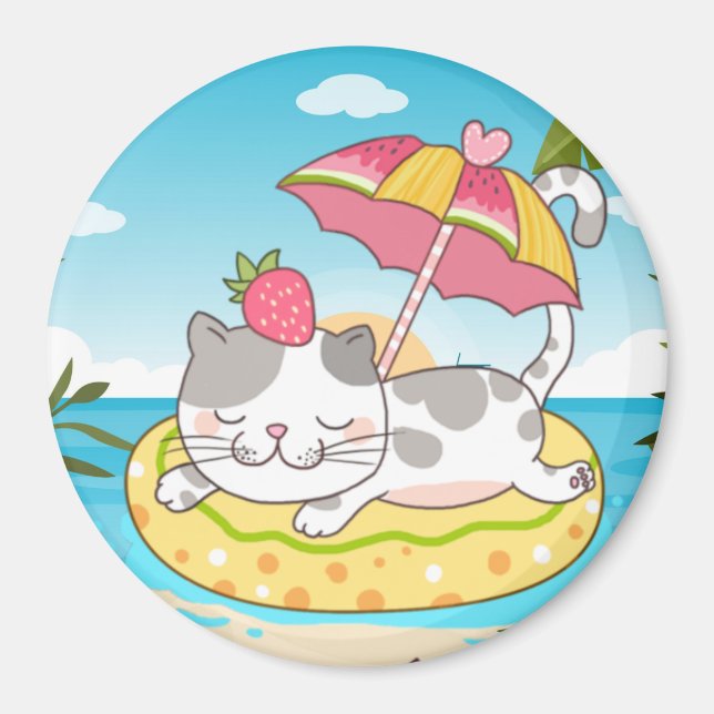 Cute Cat Magnet (Framsidan)