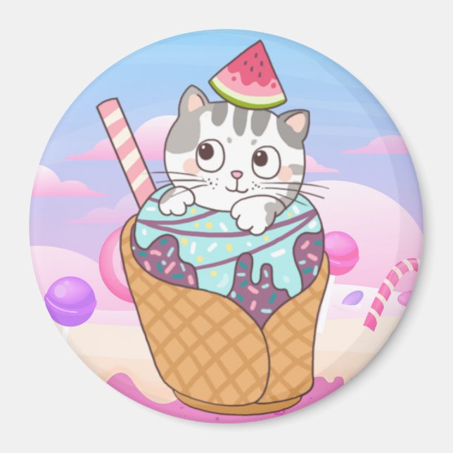 Cute Cat Magnet (Framsidan)