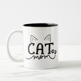 Cute Cat Mamma 2-tonkaffe Mugg