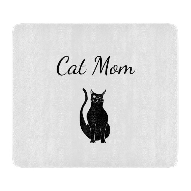 Cute Cat Mamma Black White Winking Kattunge Teckna (Framsidan)
