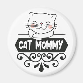 Cute cat mamma pet animal älskling magnet
