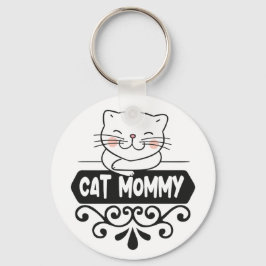 Cute Cat-mamma, sällskapsdjursälskare Nyckelring
