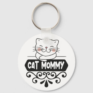 Cute Cat-mamma, sällskapsdjursälskare Nyckelring