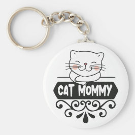 Cute Cat-mamma, sällskapsdjursälskare Nyckelring