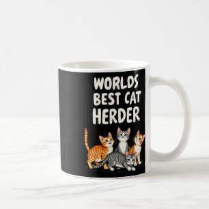 Cute Cat Mamma Worlds Best Cat Herder Funny Kaffemugg