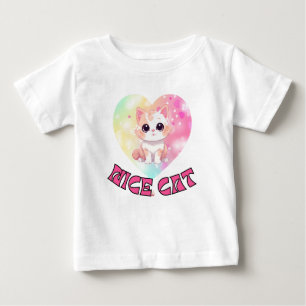 Cute cat med baby t shirt