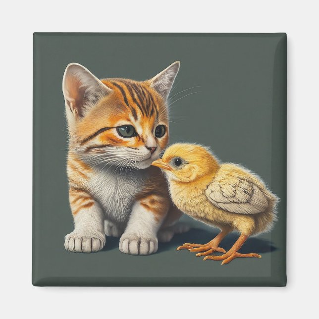 Cute cat med en chic magnet (Framsidan)