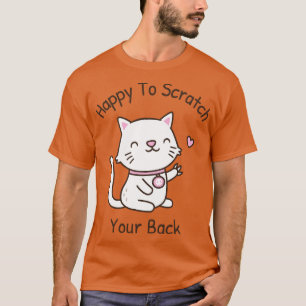 Cute Cat med Klo Lycklig för att spränga ryggen T Shirt