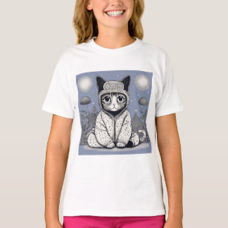 Cute Cat med Pajama T Shirt