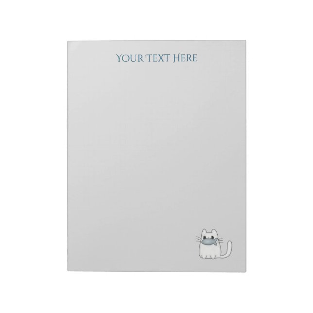 Cute Cat med prisvärd fisk Anteckningsblock (Roterad)