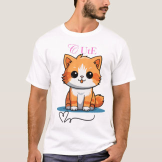 Cute cat med stort kärlek t shirt