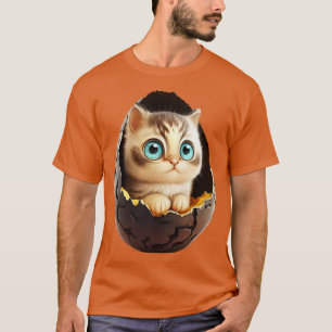 Cute Cat med stort ögon i ägg 2 T Shirt