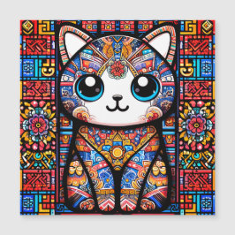 Cute Cat med traditionell charm från Mönster